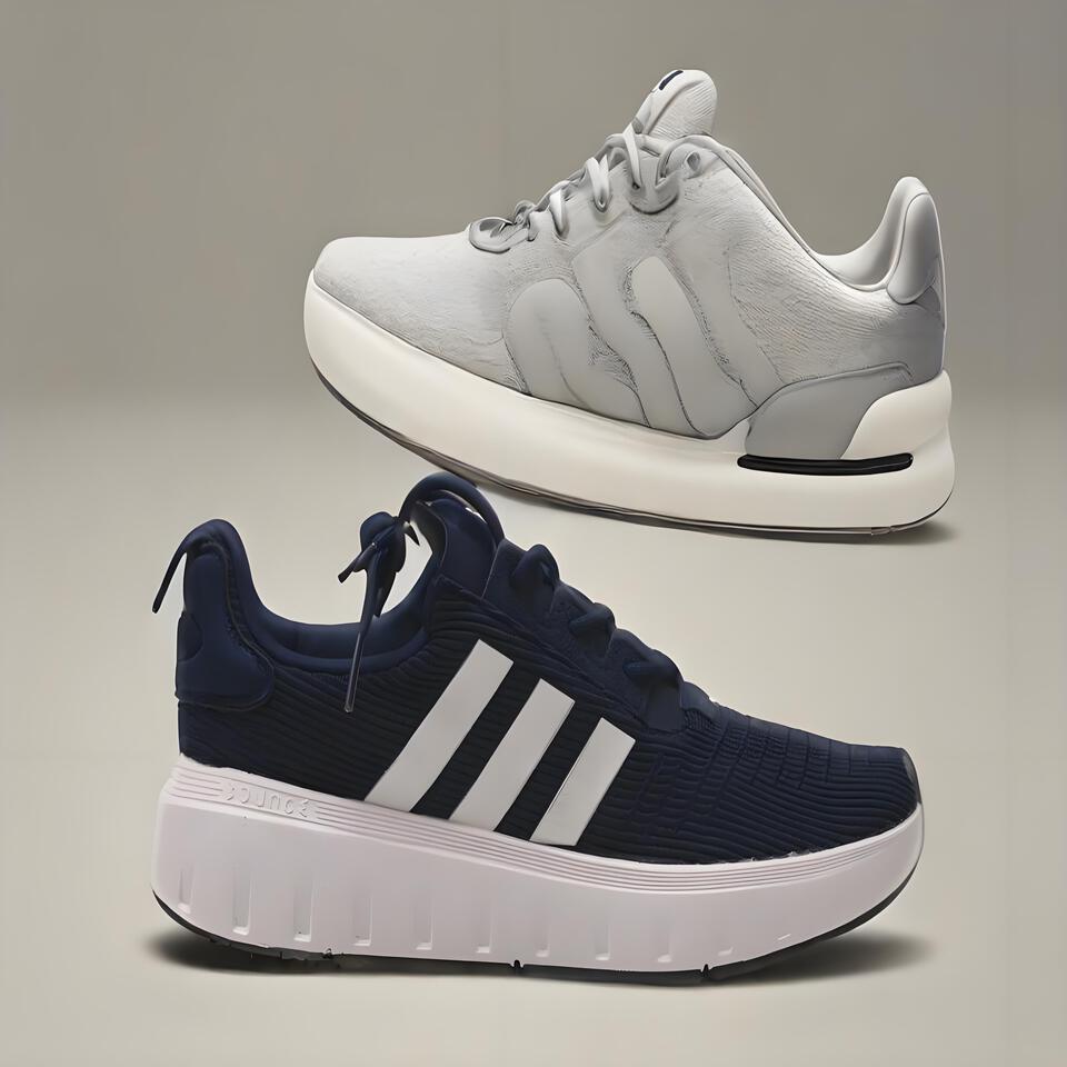 Adidas Ultraboost Blue White 3-Stripes Cushioned Running Shoes