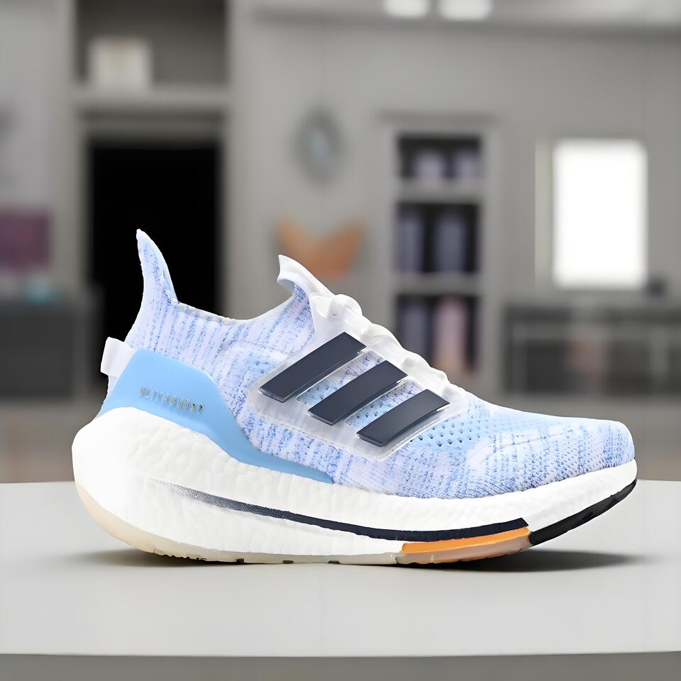 Adidas Ultraboost Light Blue White Gradient Primeknit Running Shoes