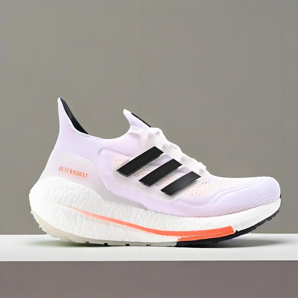 Adidas Ultraboost Light Purple Black Orange Breathable Cushioned Running Shoes
