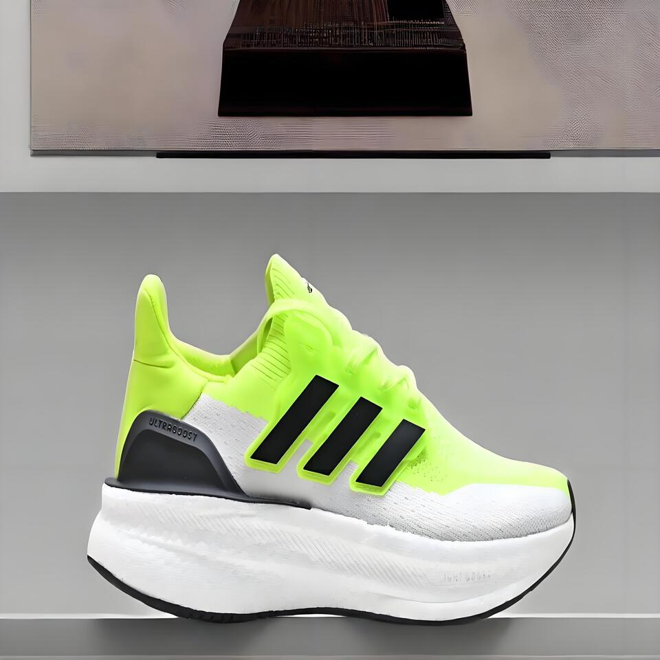 Adidas Ultraboost Light Running Shoes - Fluoro Green, White & Black