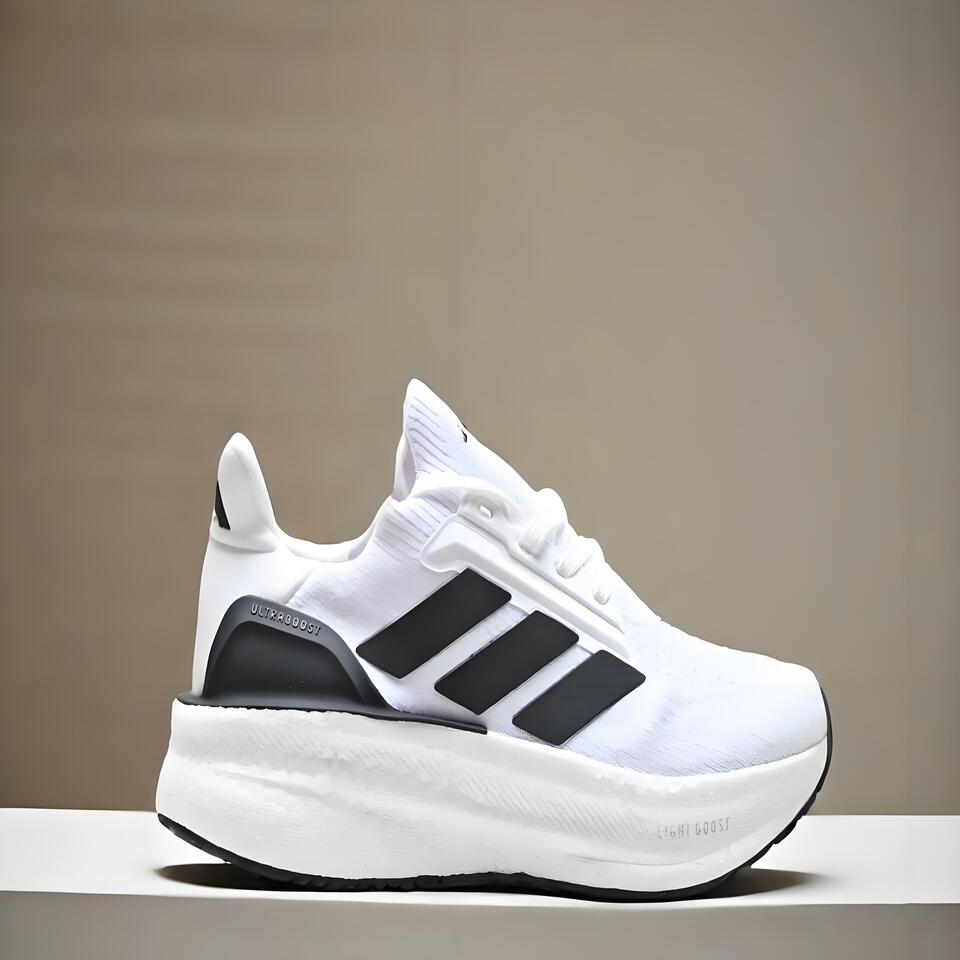 Adidas Ultraboost Light: White Black Lightweight Running Shoes