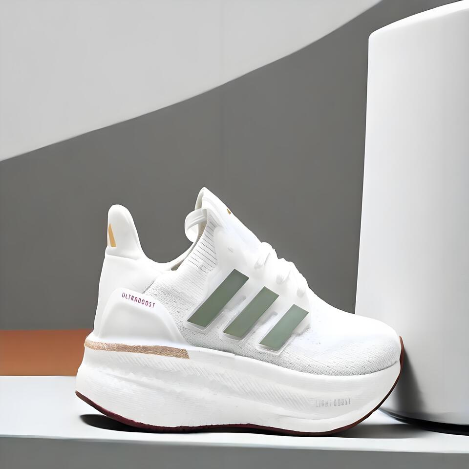 Adidas Ultraboost Running Shoes White Green Gold - Limited Edition