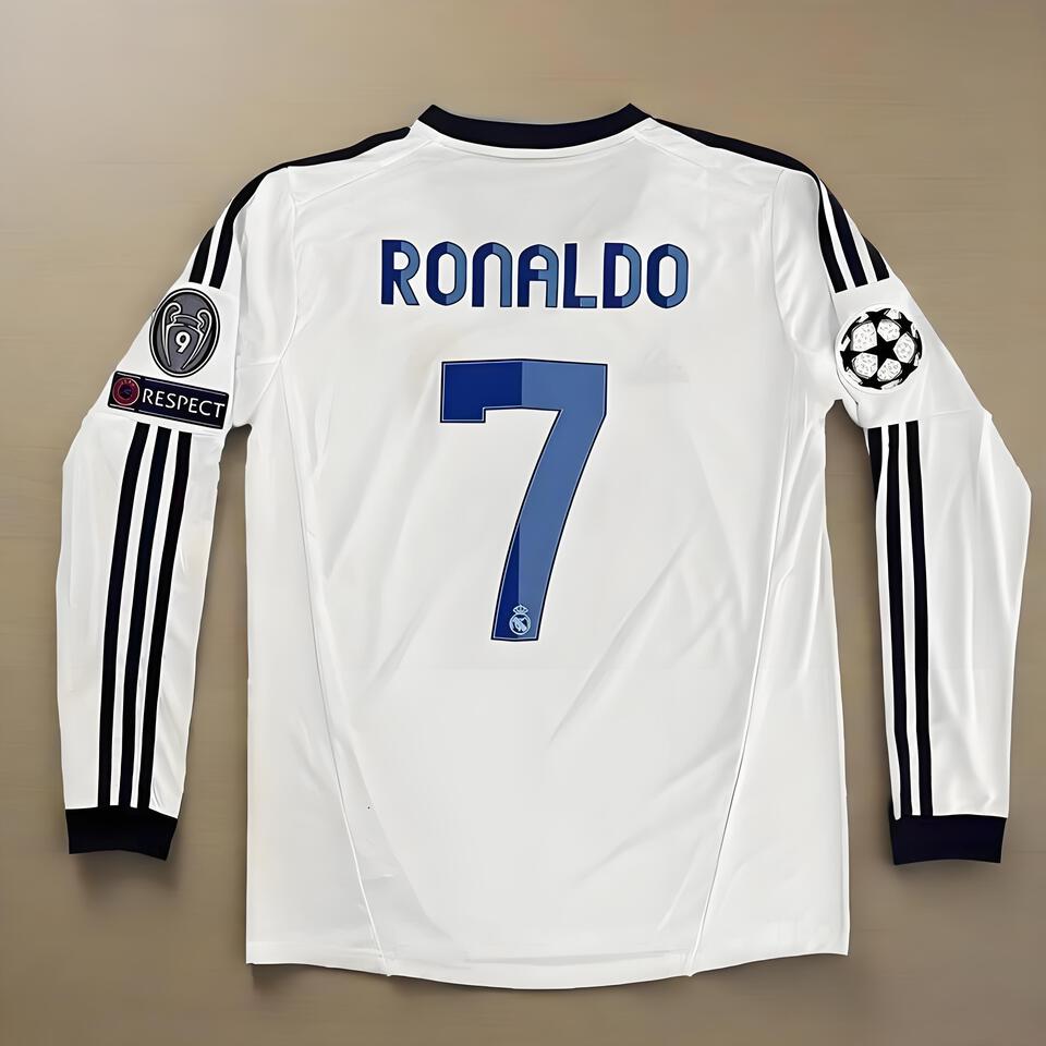 adidas White Long Sleeve Breathable Jersey Trendy Football Shirt
