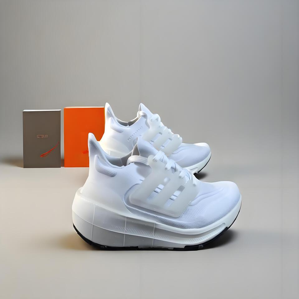 adidas White Mesh Breathable Athletic Sneakers