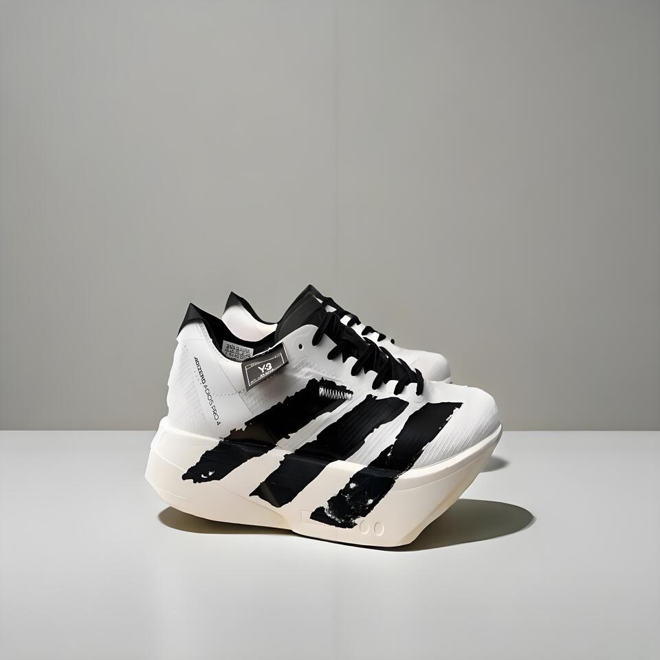 Adidas Y-3 Astroride 4 Black White Splatter Breathable Running Shoes
