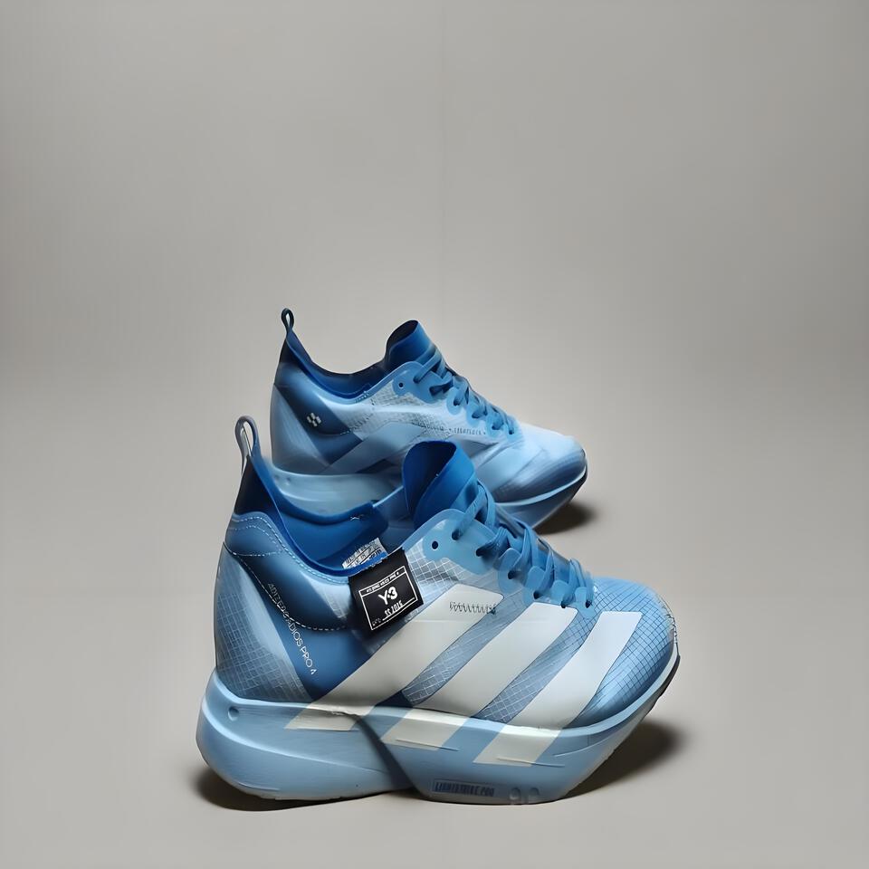 Adidas Y-3 Lightstrike Pro Blue White Breathable Cushioned Sports Shoes