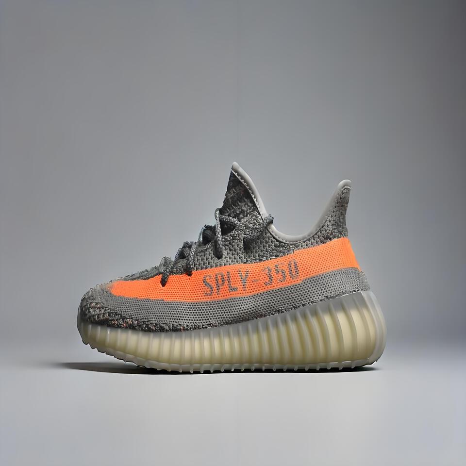 Adidas Yeezy Boost 350 V2 Grey Orange Primeknit Shoes