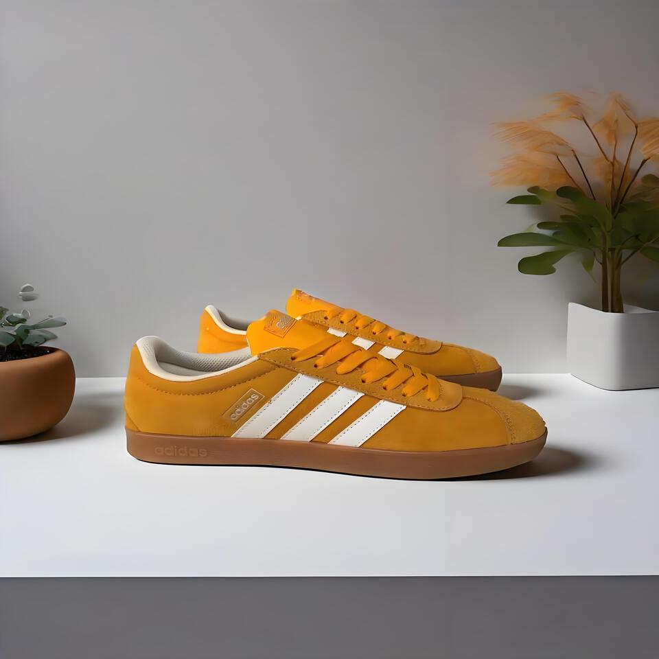 adidas Yellow Suede Low Top Sneakers Unisex Retro Casual Shoes