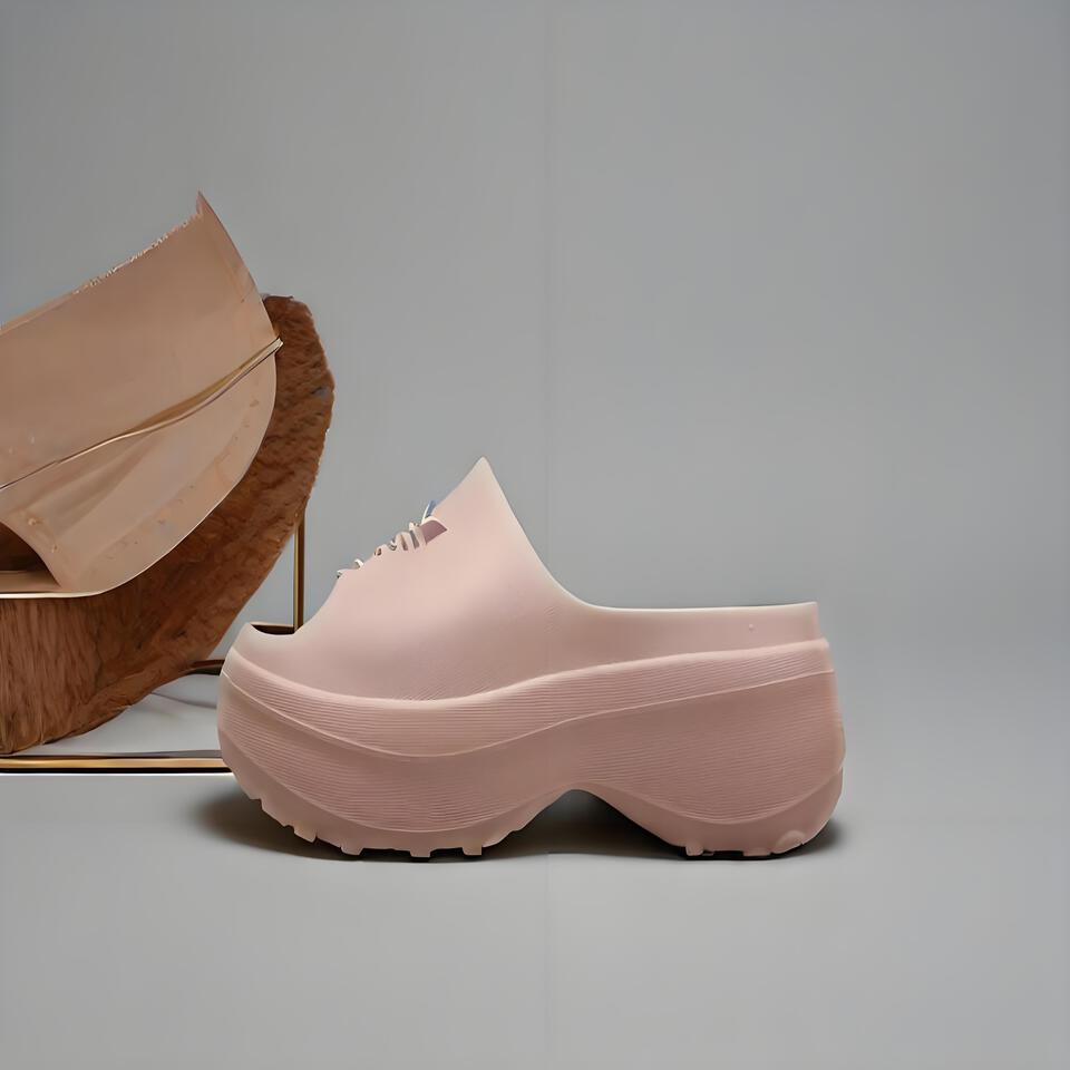 Adilette Clog Pink Foam Soft Slides Women's Platform Sandals Waterproof