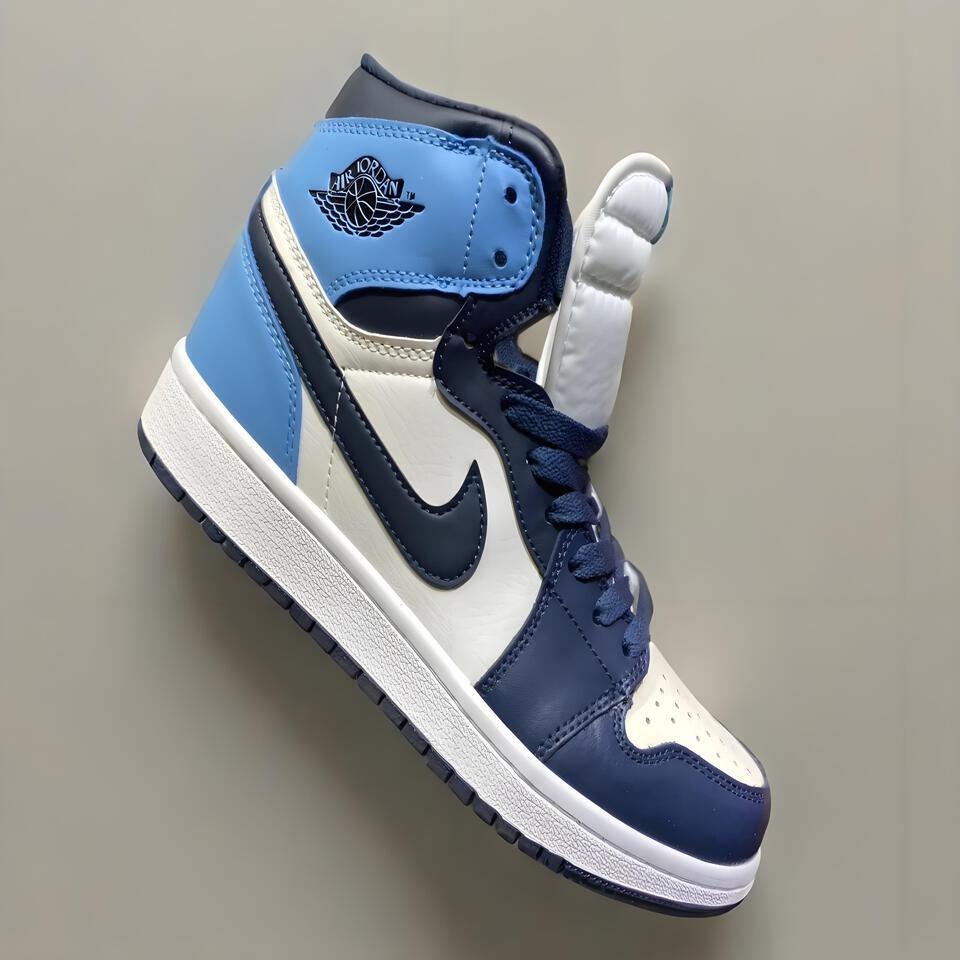 Air Jordan 1 High OG University Blue Leather Basketball Shoes, Men's Sneakers