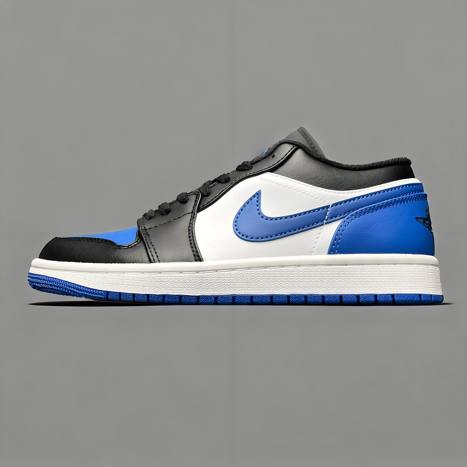 Air Jordan 1 Low 'Black Blue White' Retro Casual Shoes