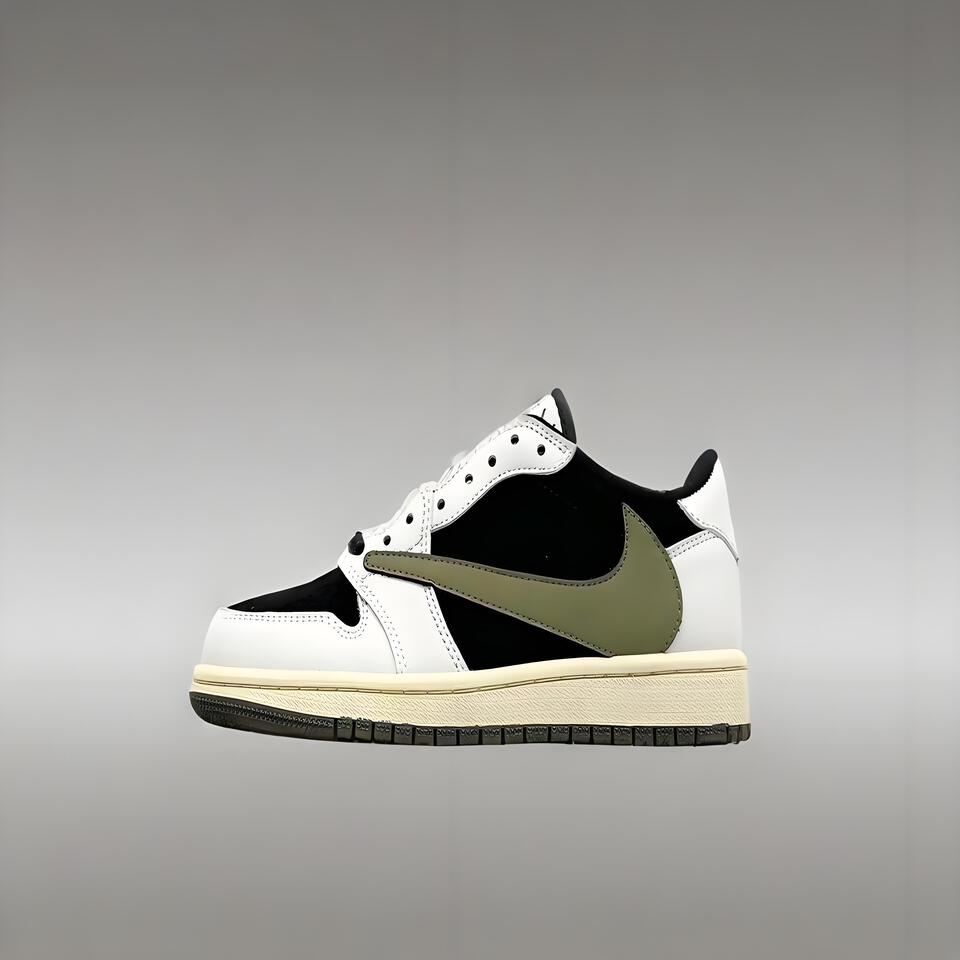 Air Jordan 1 Low Olive Suede Leather Men's Sneakers