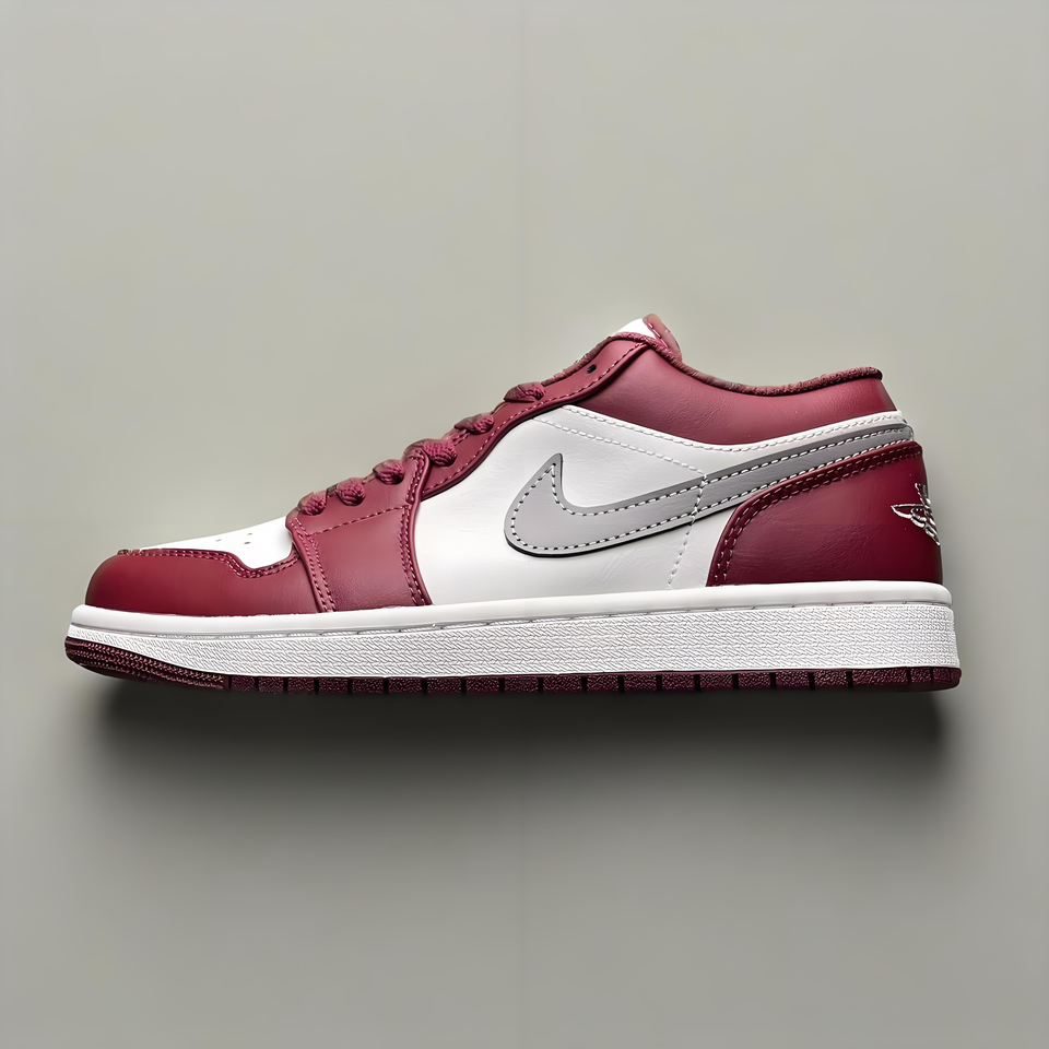 Air Jordan 1 Low SE Bordeaux Leather Sneakers