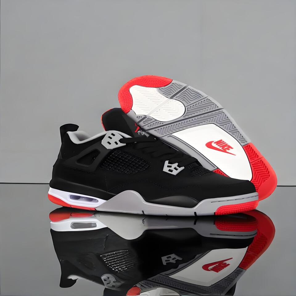 Air Jordan 4 Retro Black Cement - OG Style, Air Cushioning