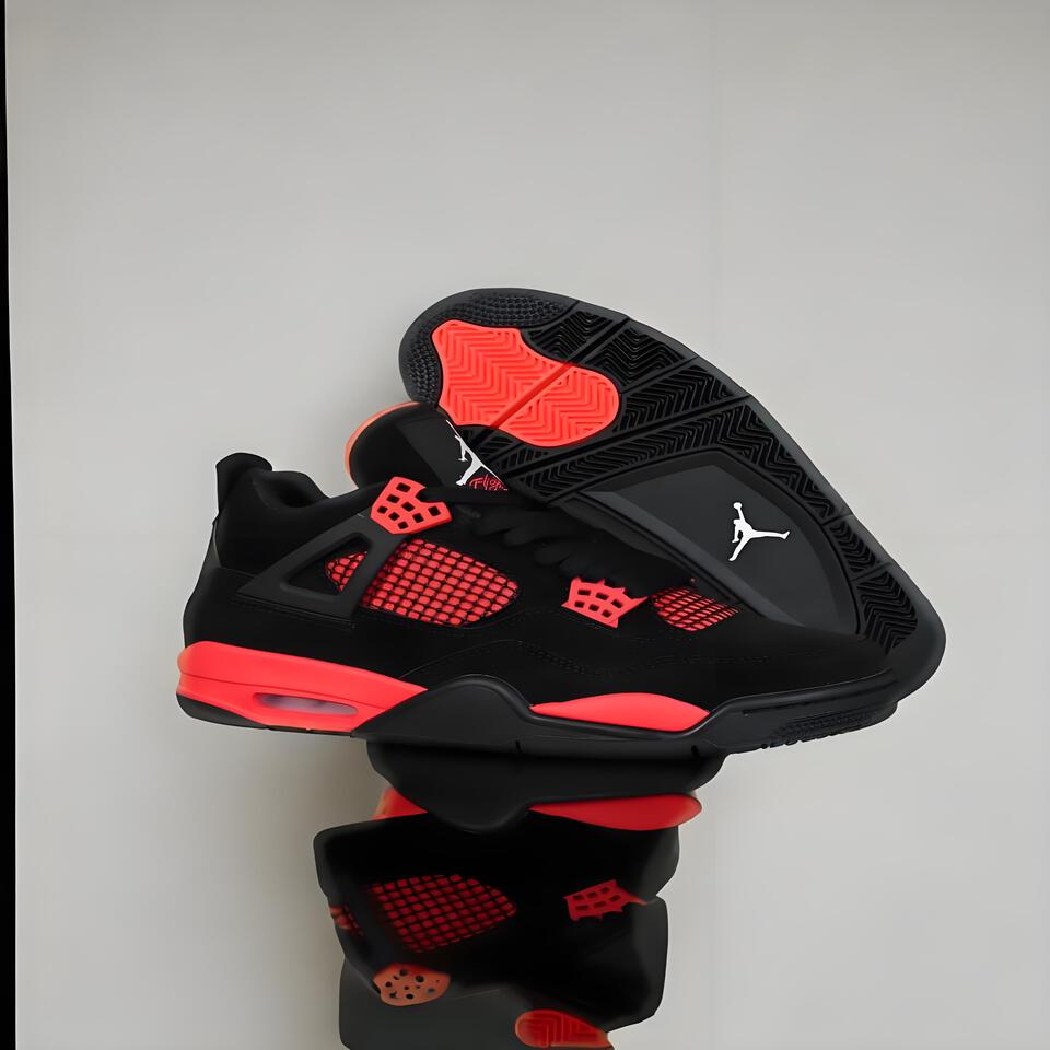 Air Jordan 4 Retro Bred: Leather Basketball Shoes