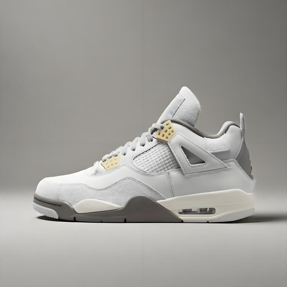 Air Jordan 4 Retro 'Cement Grey' Suede Retro Sneakers