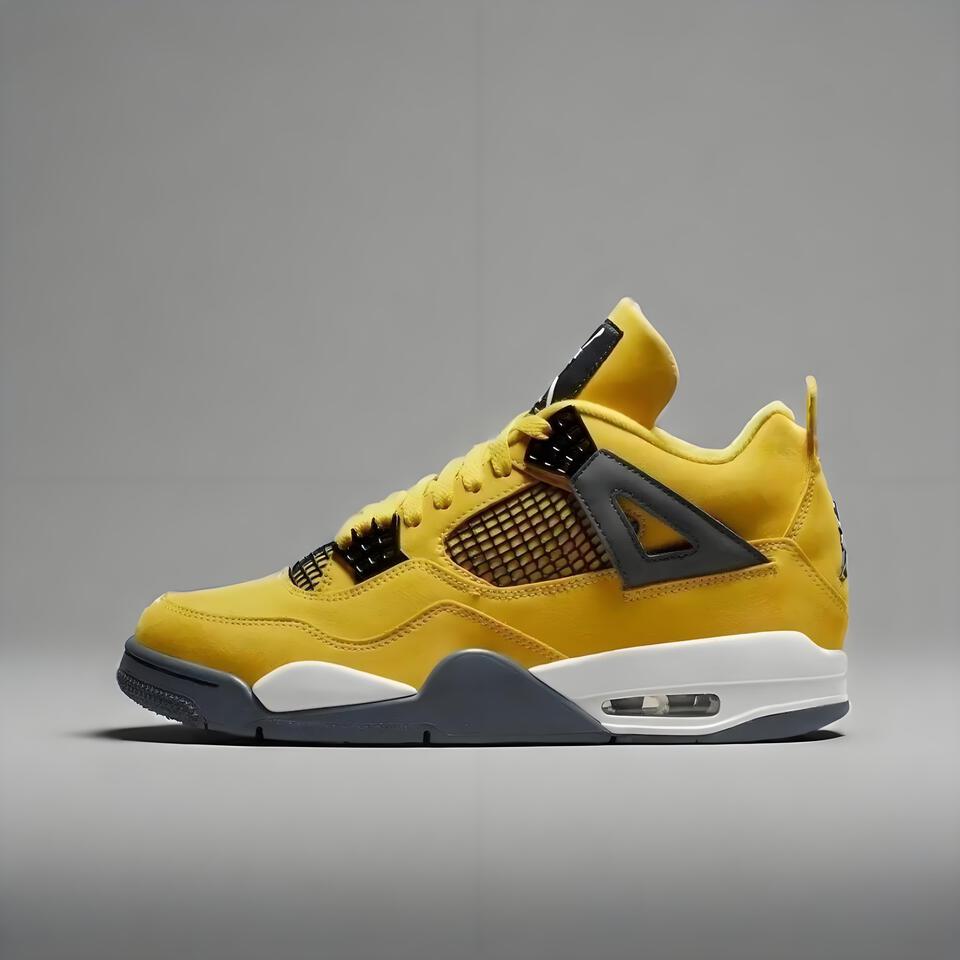 Air Jordan 4 Retro Lightning 2021 Sneakers Yellow Thunder