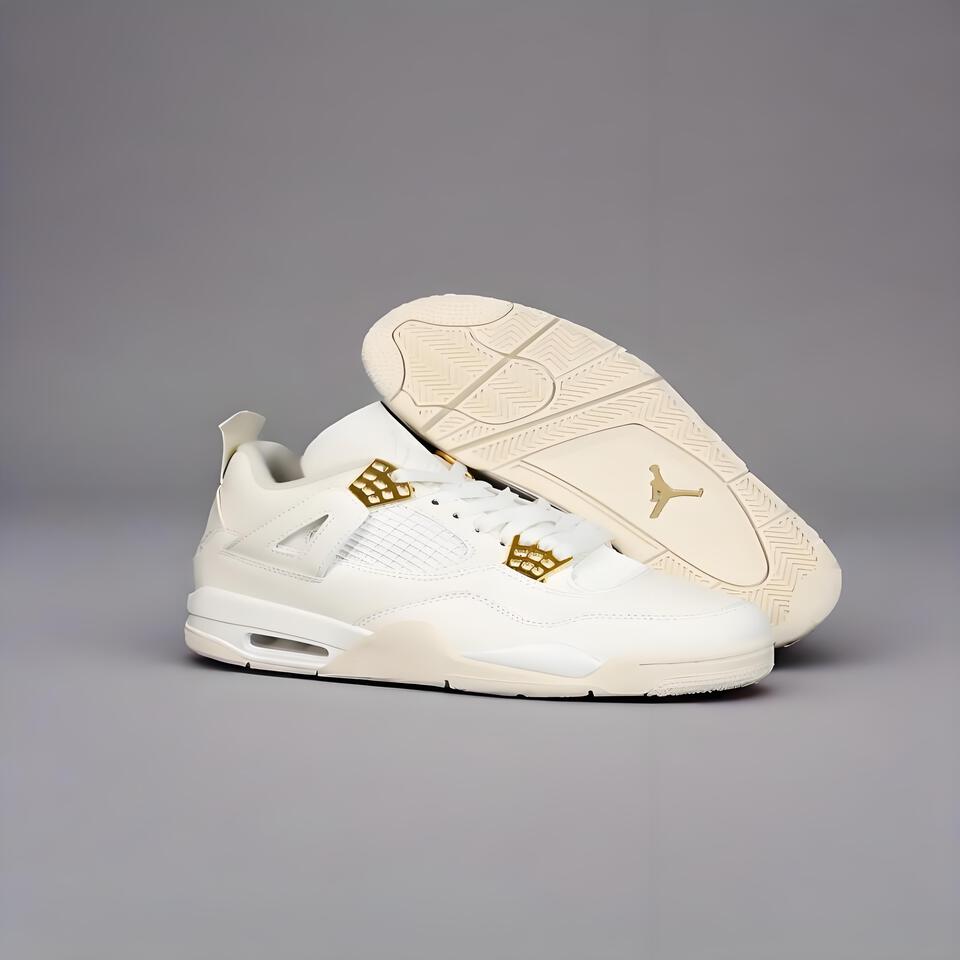 Air Jordan 4 Retro White Cement 'Gold Snakeskin' SE (GS)