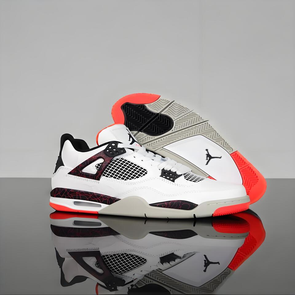 Air Jordan 4 Retro White Cement OG Black Red