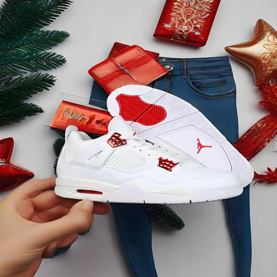 Air Jordan 4 Retro White Cement OG 'Fire Red' 2024