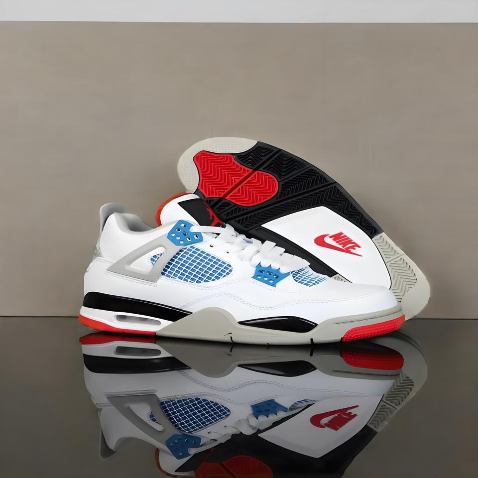 Air Jordan 4 Retro White Cement OG 'Fire Red' Basketball Shoes