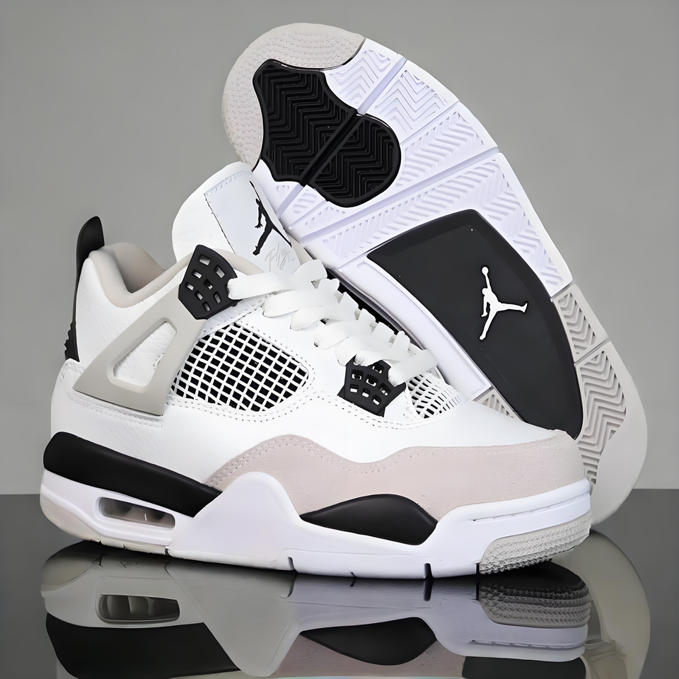 Air Jordan 4 Retro White Light Bone Black