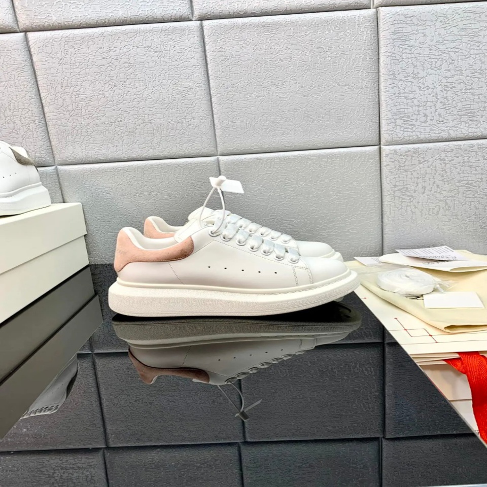 Alexander McQueen Oversized White Pink Sneakers