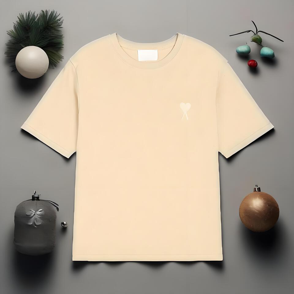 AmiAMI White Cotton Oversized T-Shirt Unisex Casual Love Print