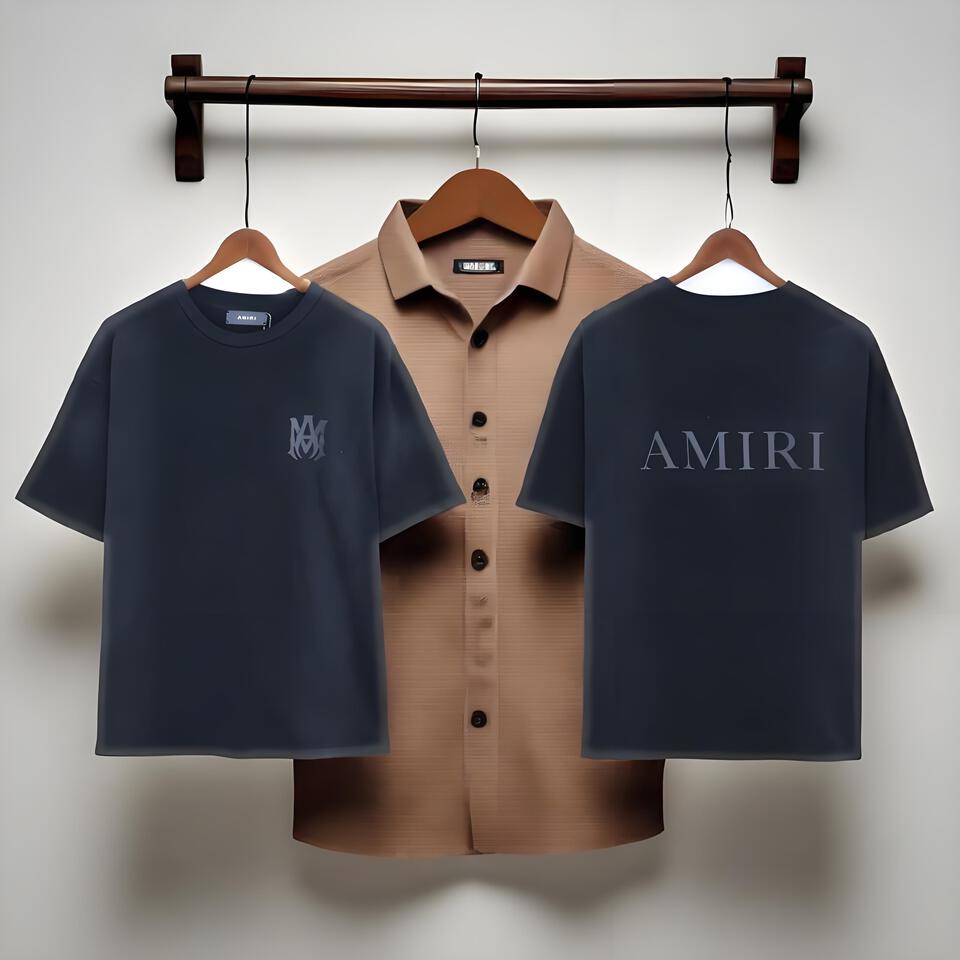 Amiri Black Cotton Crew Neck T-Shirt Unisex Streetwear