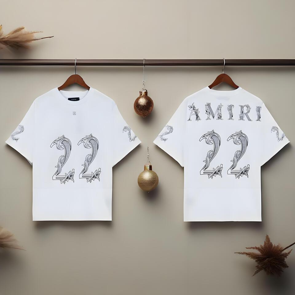 AMIRI Oversized Cotton T-Shirt Unisex Streetwear Essential