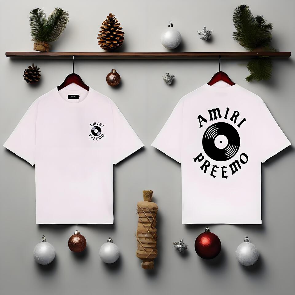 Amiri Preemo White Oversized Cotton T-Shirt Street Music Style