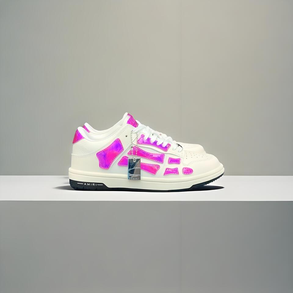 AMIRI Skeleton Top White Laser Bone Leather Sneakers