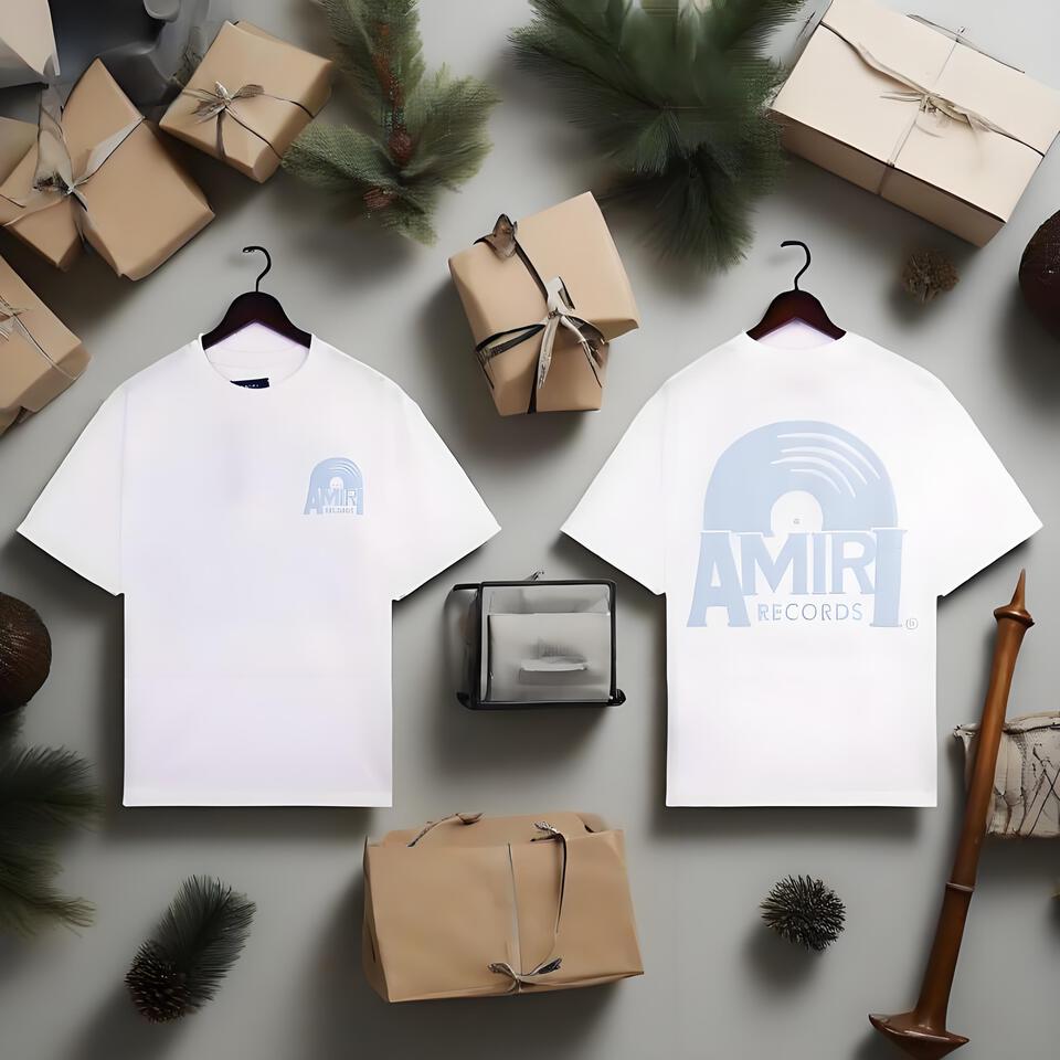 Amiri White Oversized Cotton T-Shirt Street Music Style