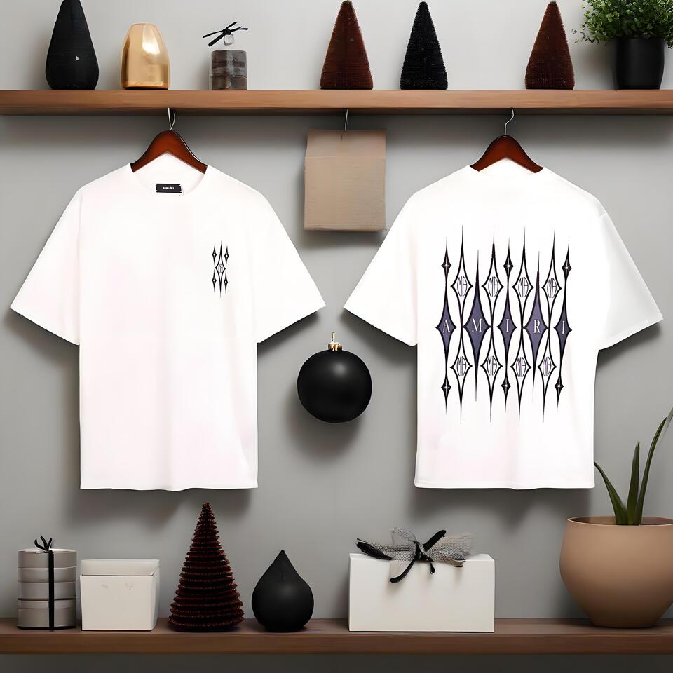 Amiri White Oversized Unisex Cotton Streetwear T-Shirt