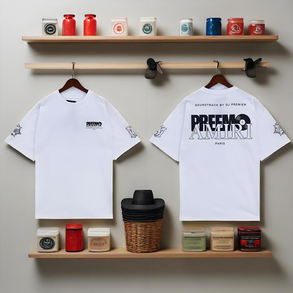 AMIRI x PREEMO White Short Sleeve T-Shirt