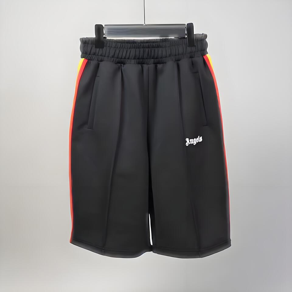 Angels Black Side Stripe Shorts Elastic Waist