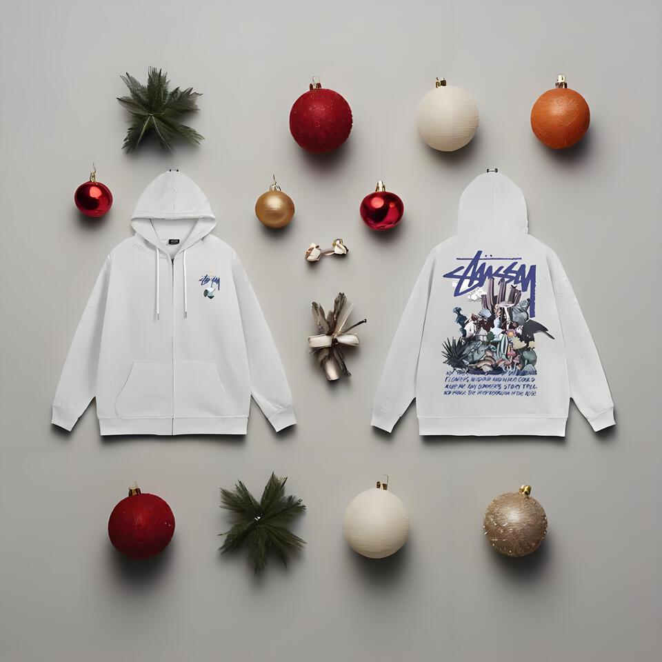 ANSON Gray Cotton Hoodie Unisex Streetwear Loose Fit