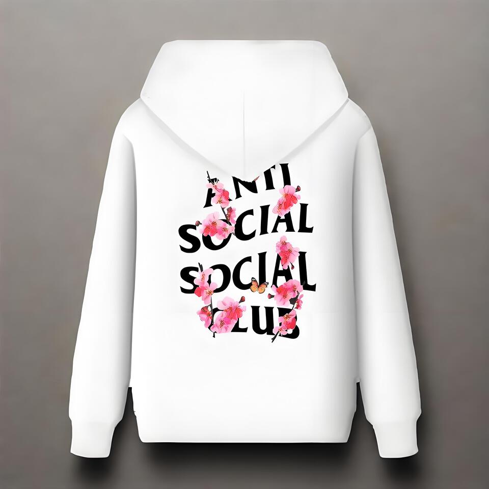 Anti Social Social Club White Hoodie Streetwear Essential