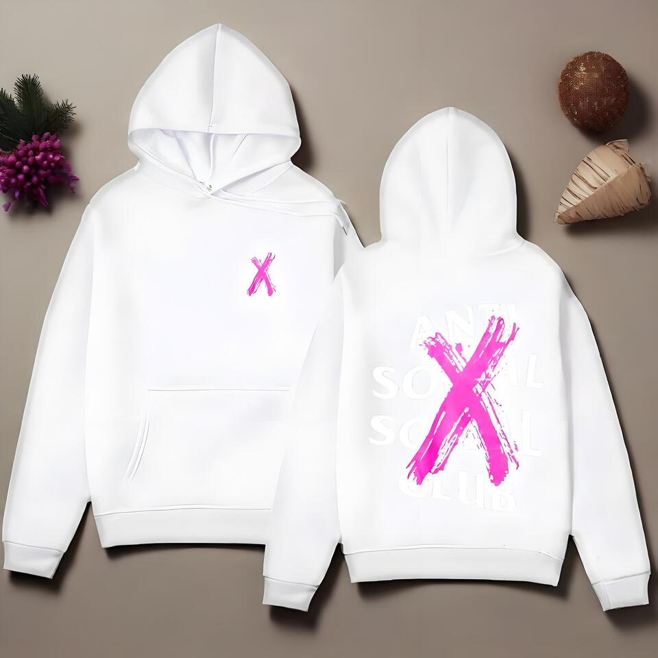 Anti Social Social Club White Hoodie Unisex Streetwear