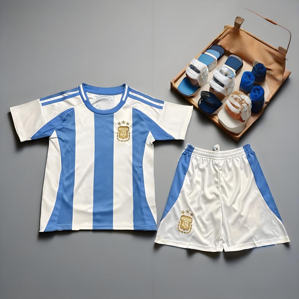Argentina Kids Football Jersey - Official Replica Youth Soccer Shirt