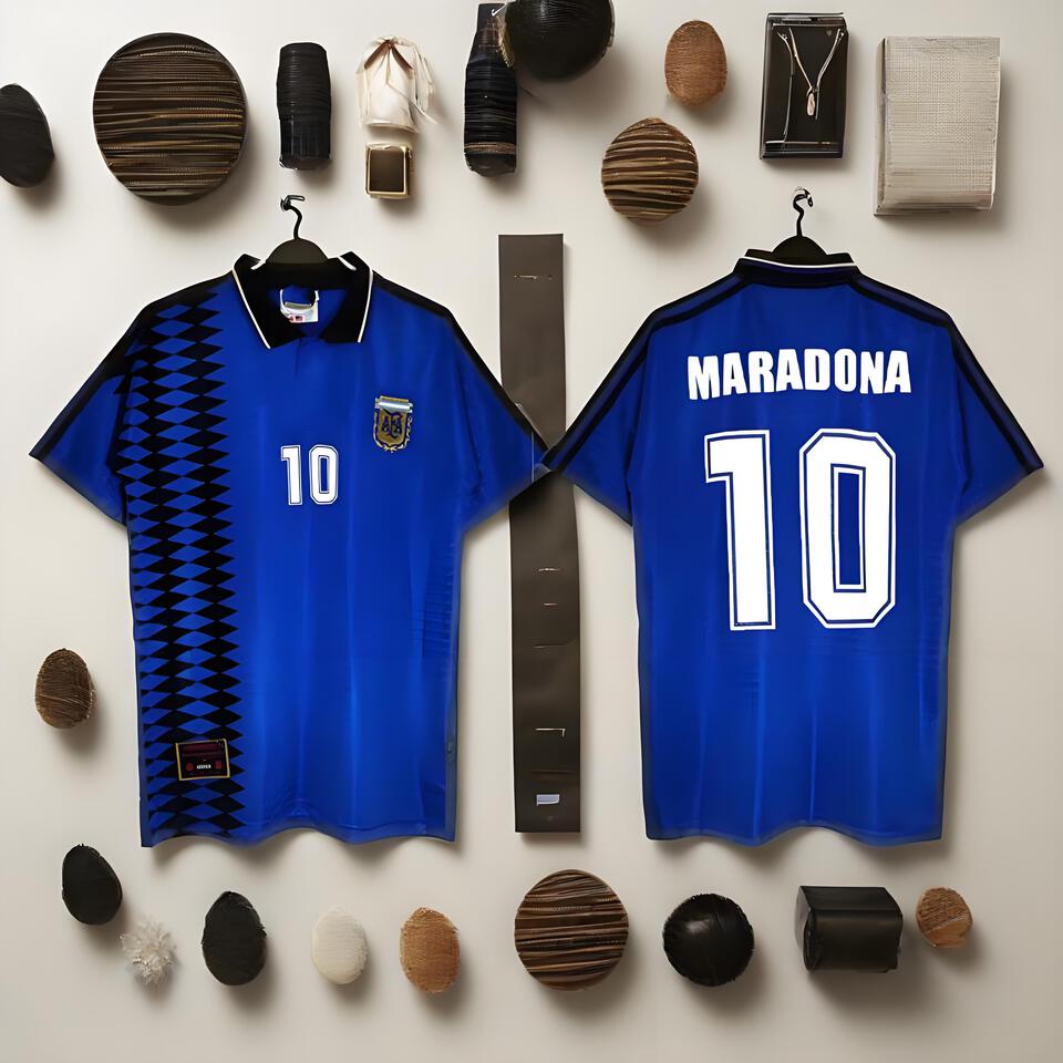 Argentina Maradona Retro Blue Soccer Jersey Classic Vintage Football Shirt