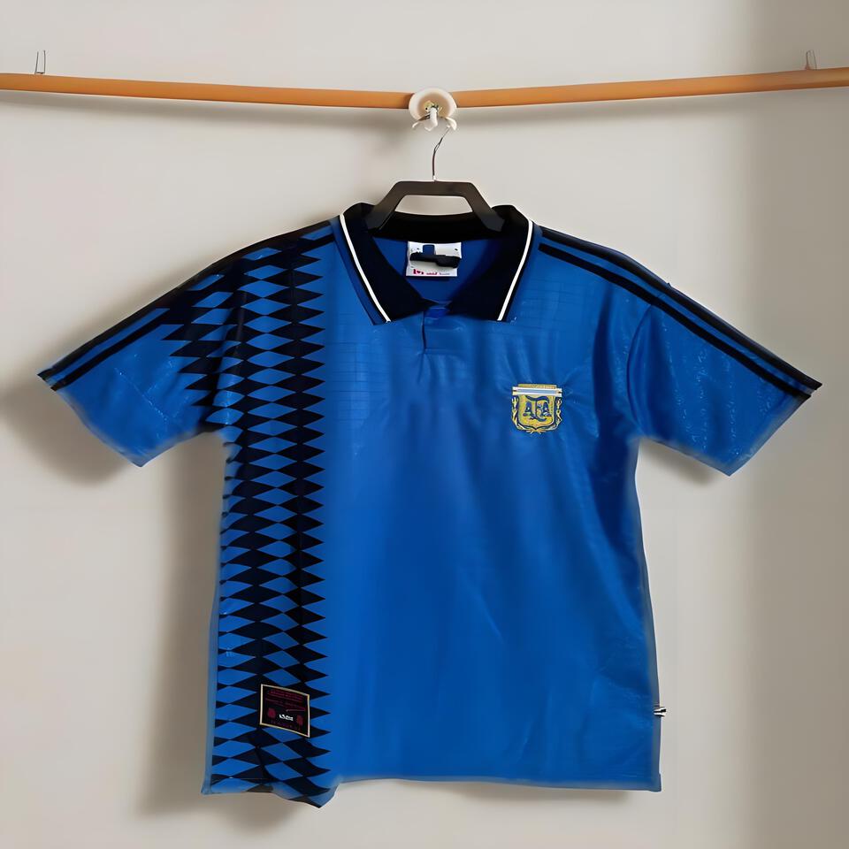 Argentina National Team Retro Blue Breathable Polo Shirt Classic Sporty Style