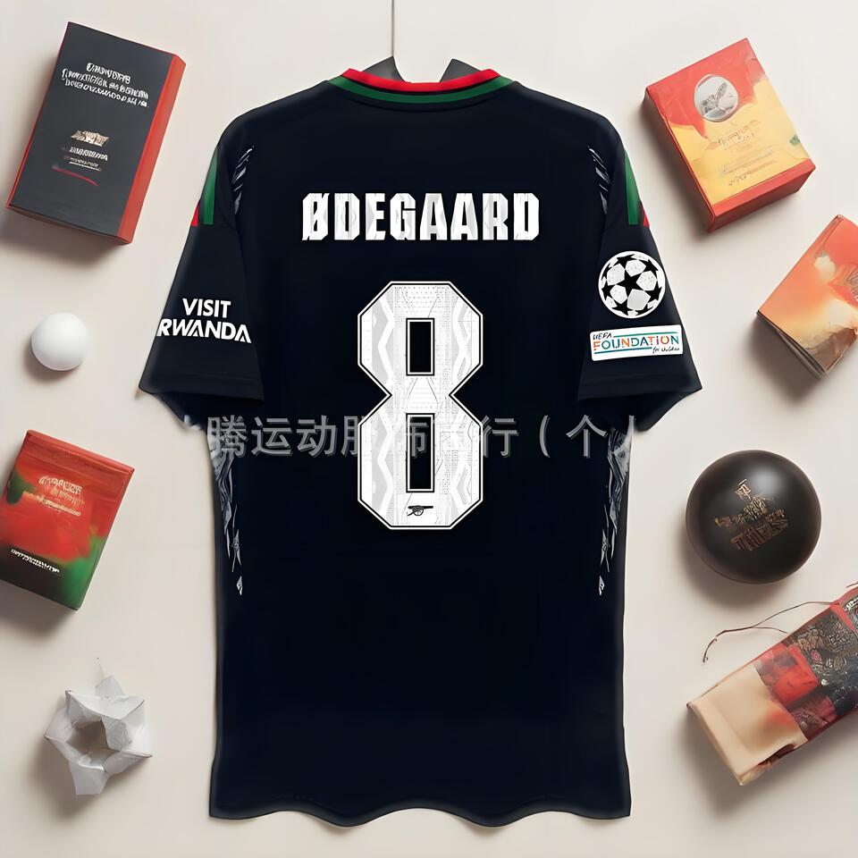 Arsenal 08 UCL Black Jersey - Official Champions League Football Shirt