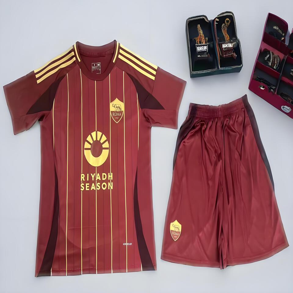 AS Roma 2023-24 Home Football Shirt Jersey Deep Red