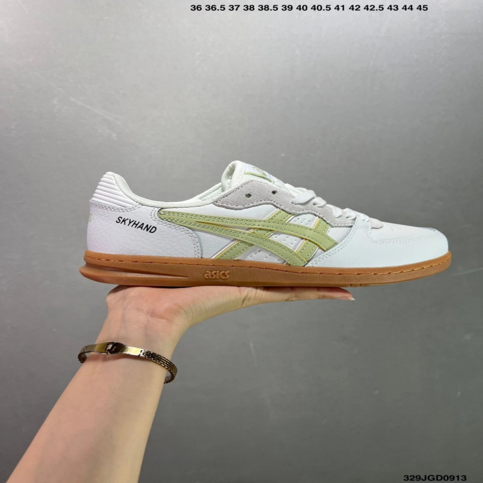 ASICS SKYHAND White Green Retro Sneakers Classic Vintage Style