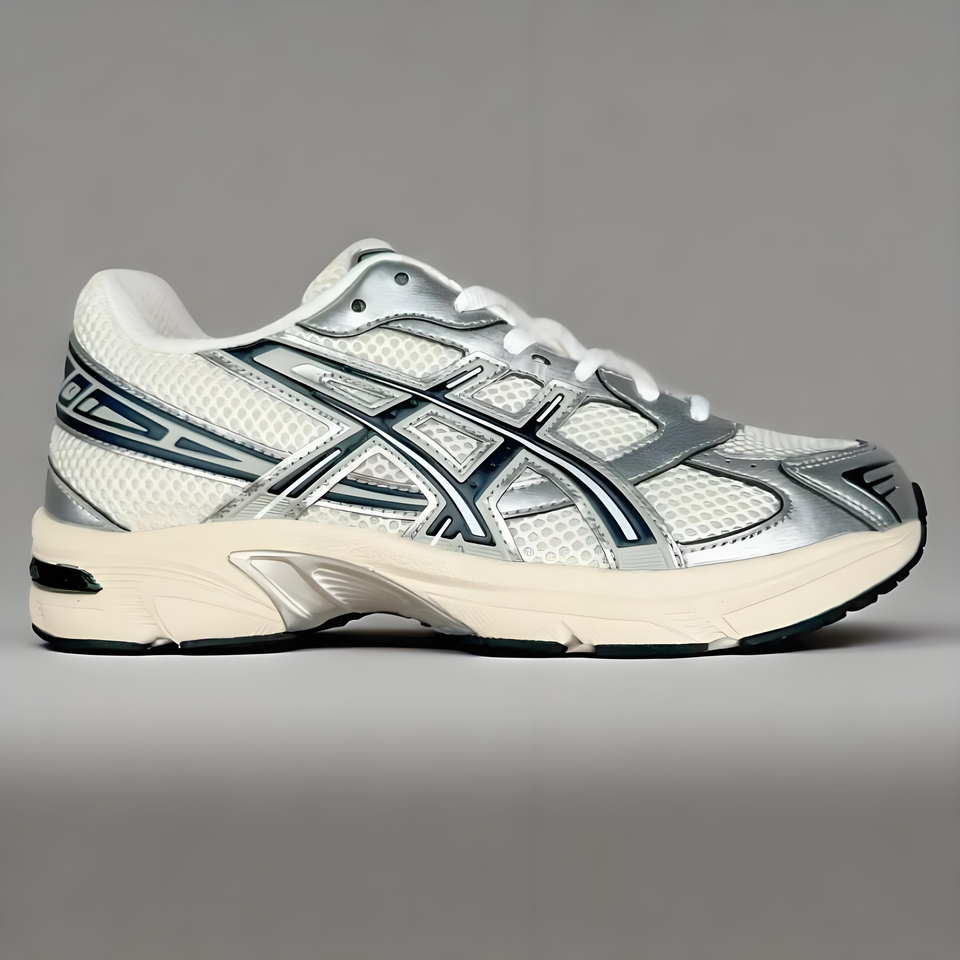 ASICS White Blue GEL Cushioning Breathable Running Shoes