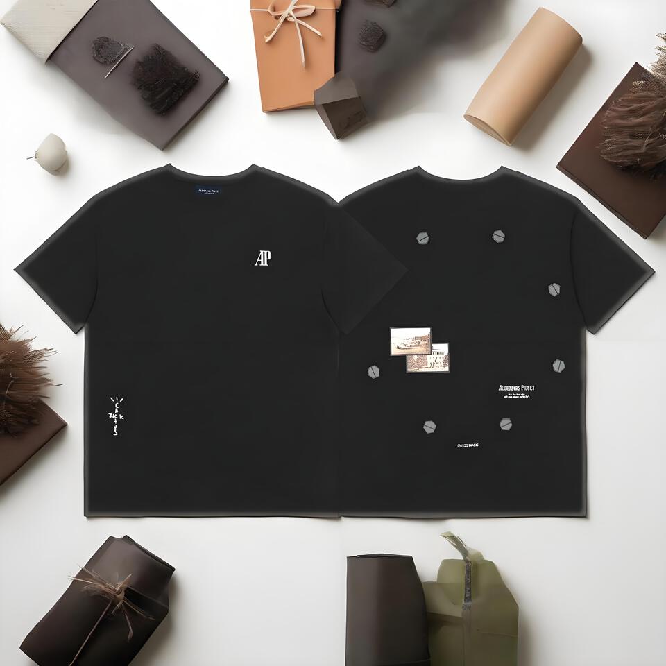 Audemars Piguet Black Cotton Crew Neck T-Shirt