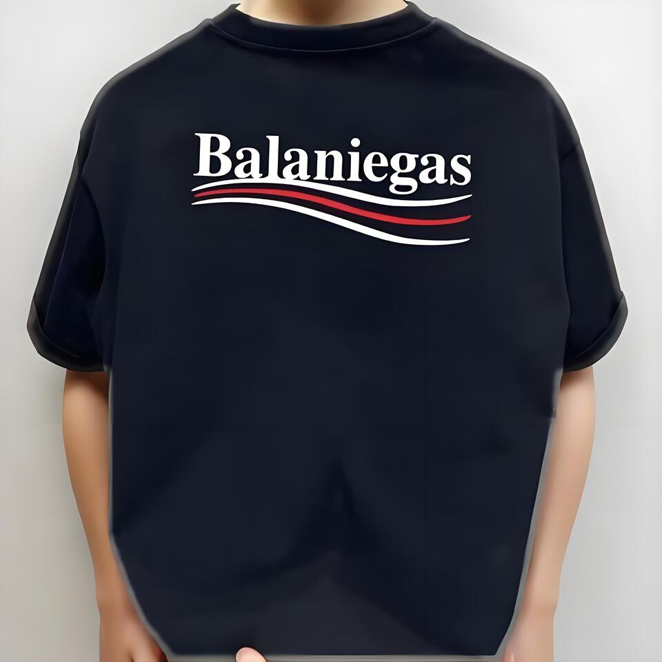 Balaniegas Unisex Black Cotton T-Shirt Street Fashion