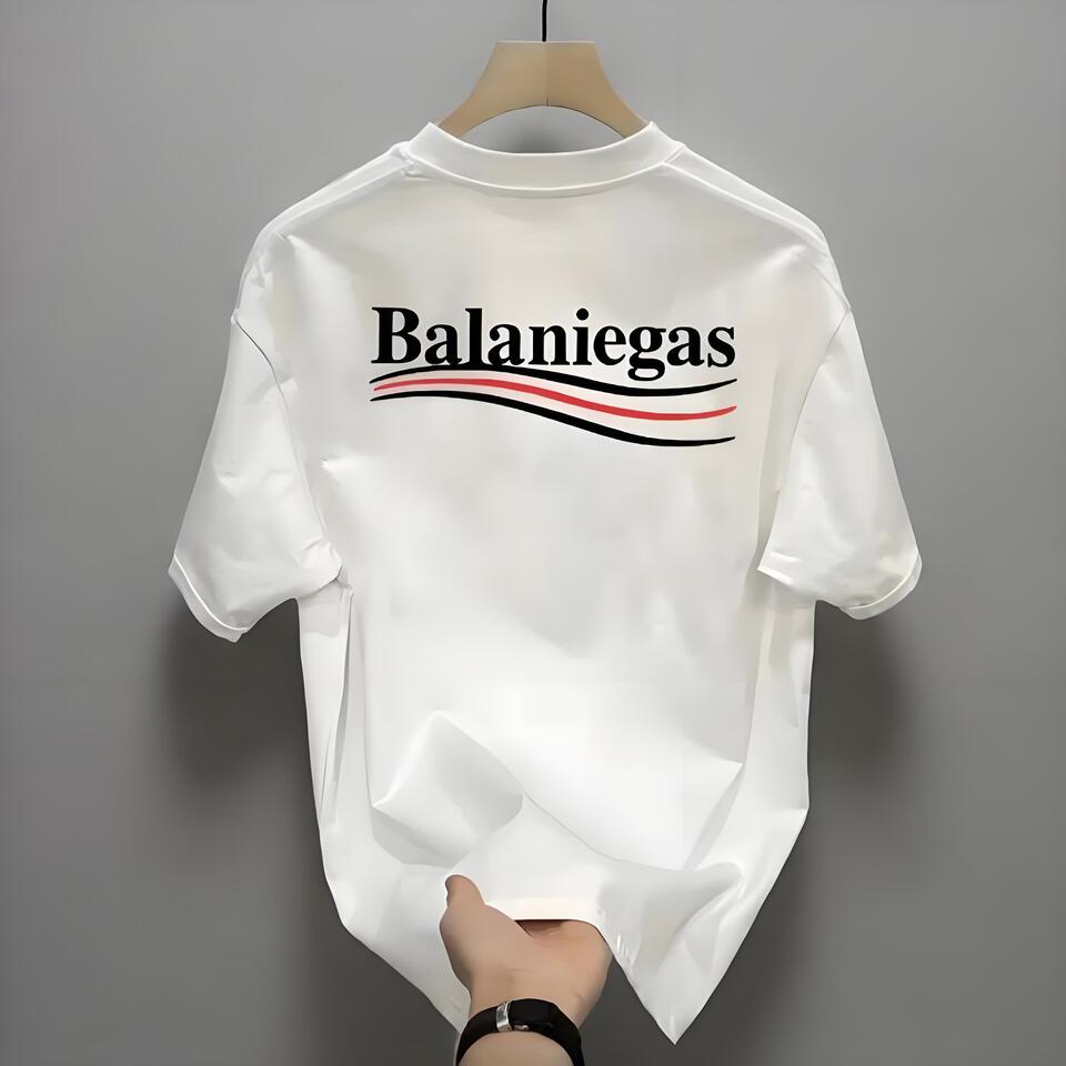 Balaniegas Unisex White Cotton Streetwear Crew Neck T-Shirt