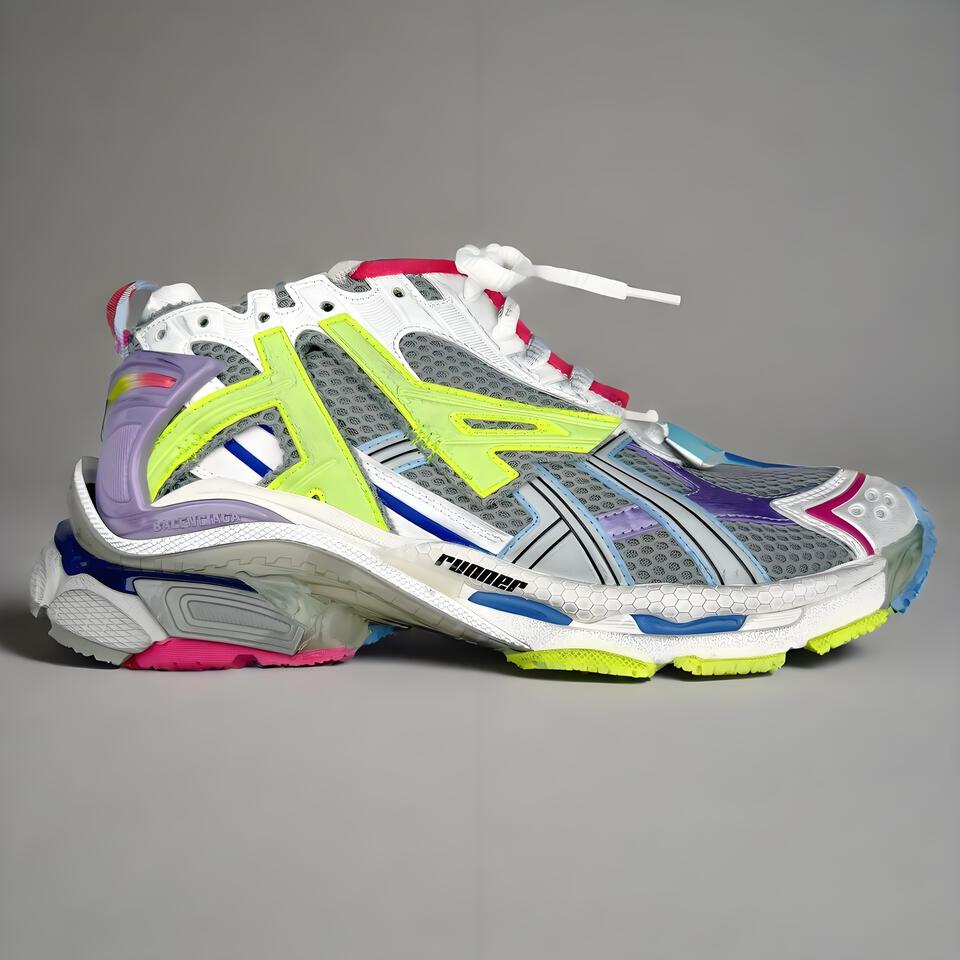 Balenciaga Runner Sneakers Fluorescent Mesh Lightweight Breathable